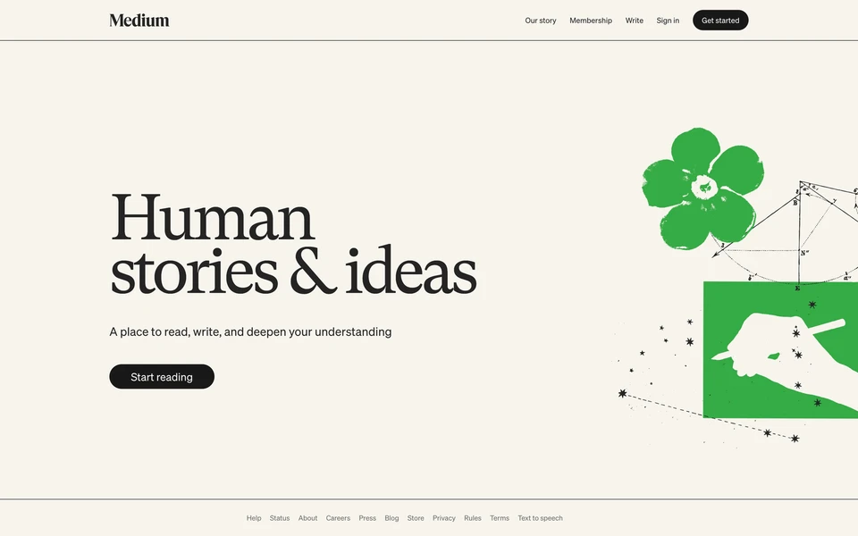 Screenshot of Medium.com