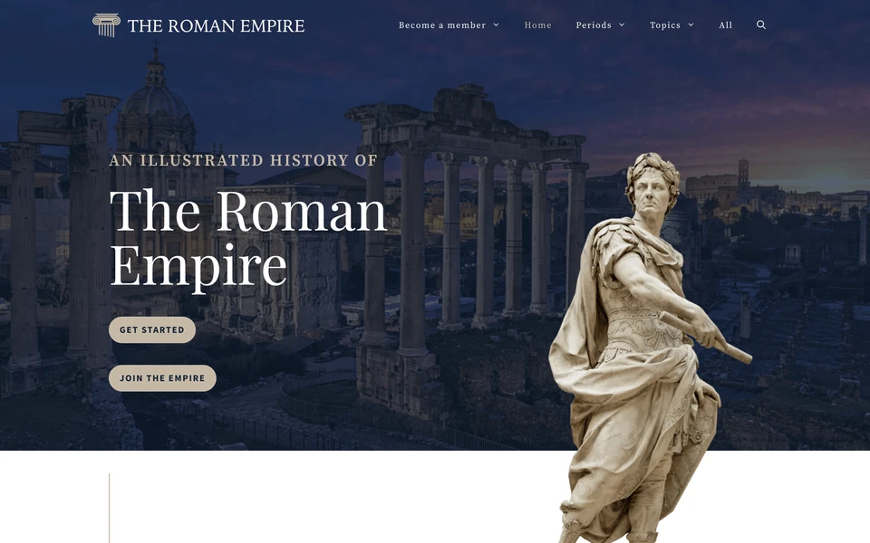 Screenshot of Roman-Empire.net