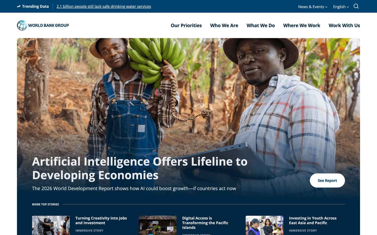 Top screenshot of WorldBank.org