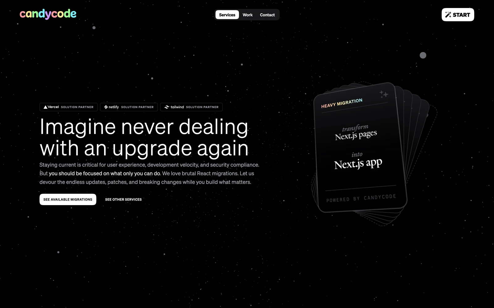Top screenshot of CandyCode.com