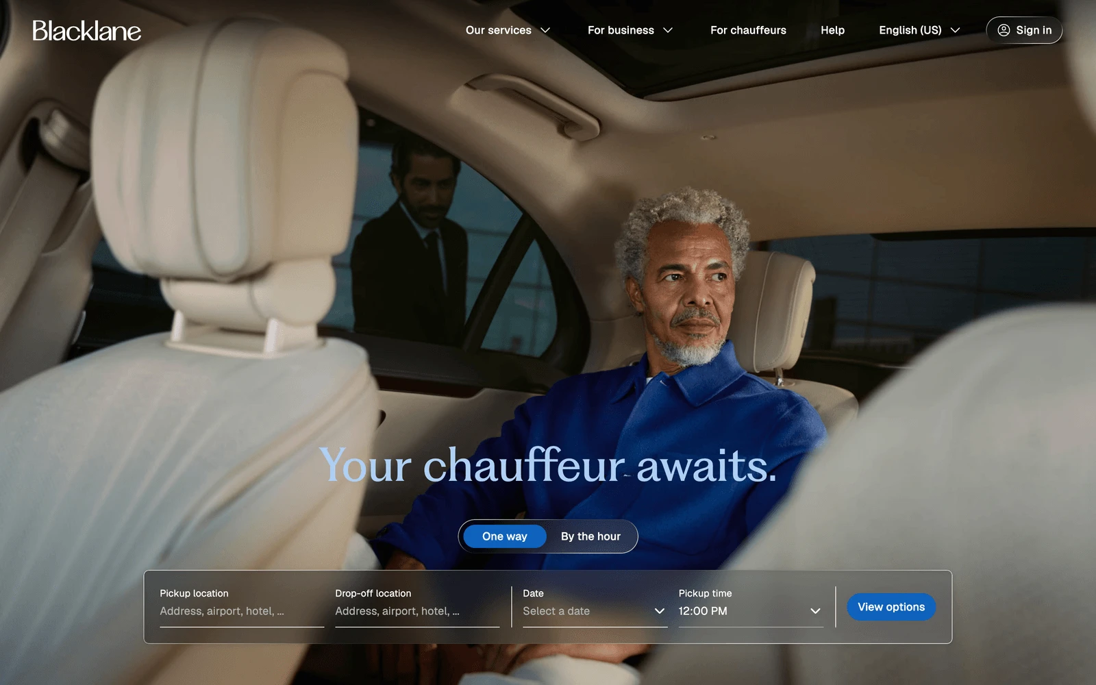 Top screenshot of Blacklane.com