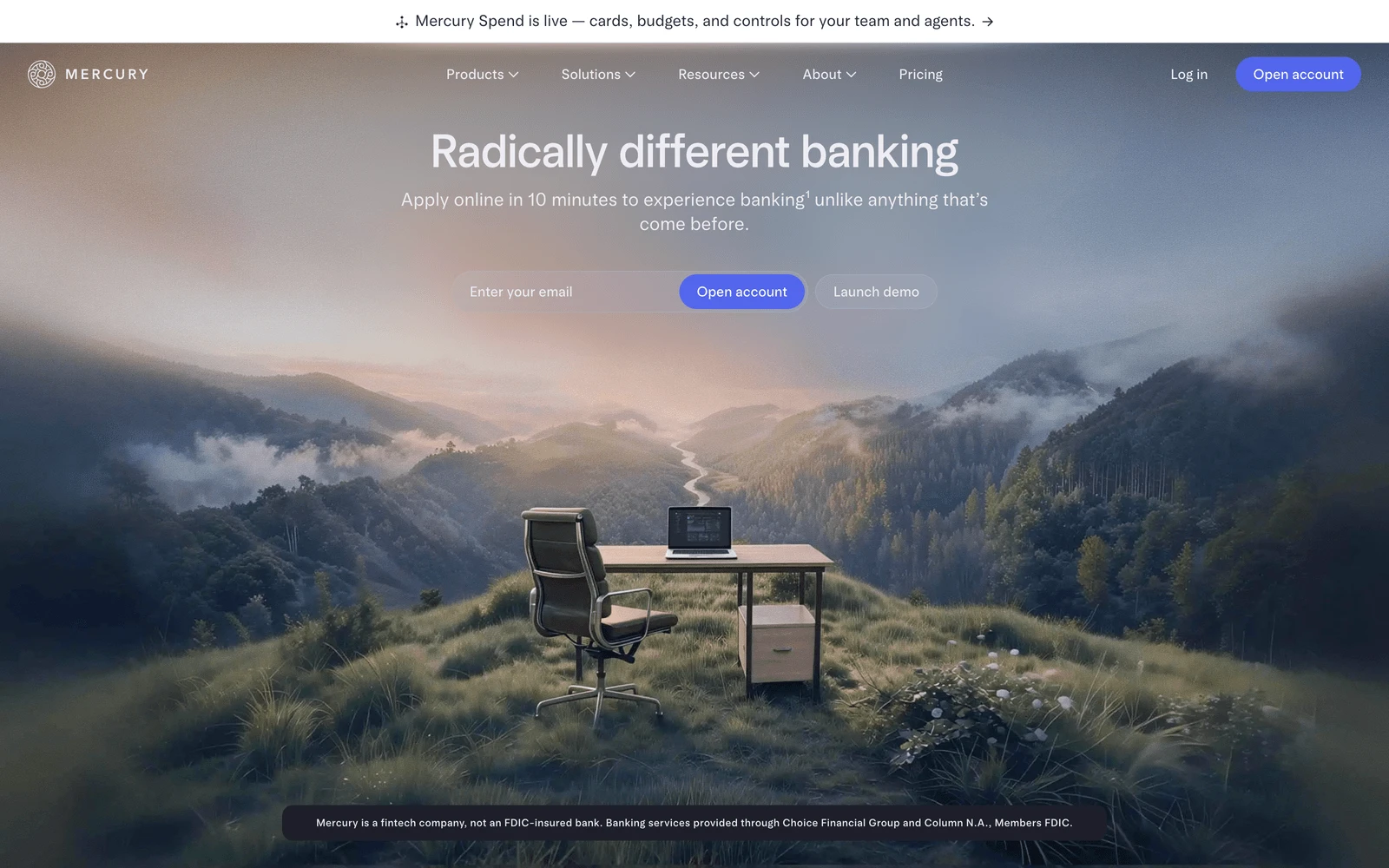 Top screenshot of Mercury.com