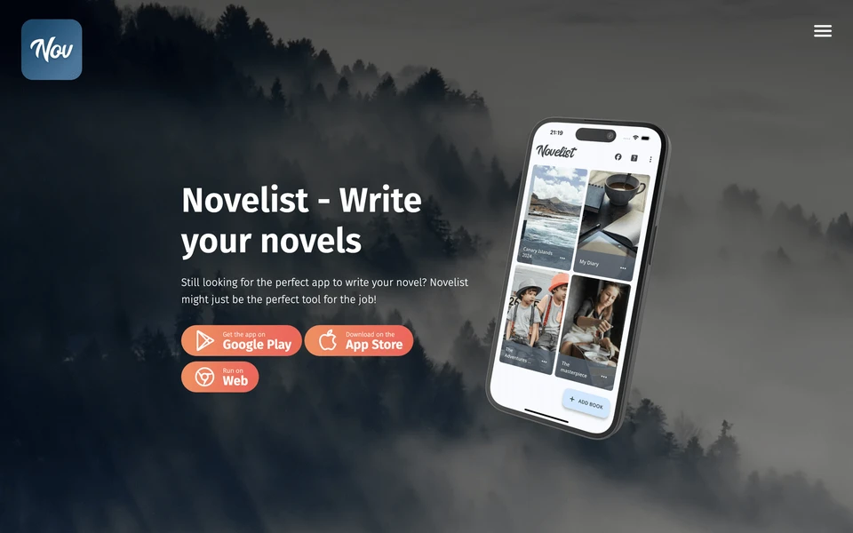 Screenshot of Novelist.app