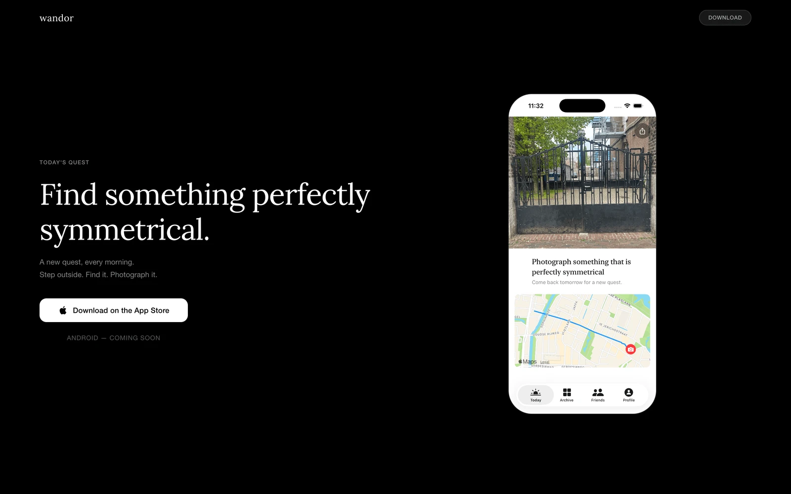 Top screenshot of Wandor.app