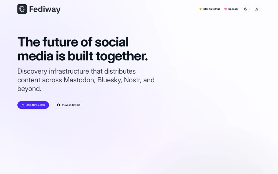 Screenshot of Fediway.com