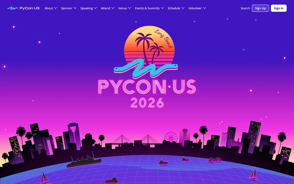 Screenshot of PyCon.org 2026