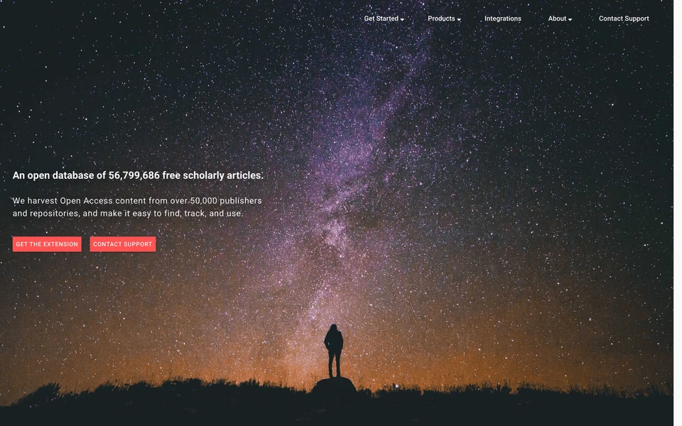 Screenshot of Unpaywall.org