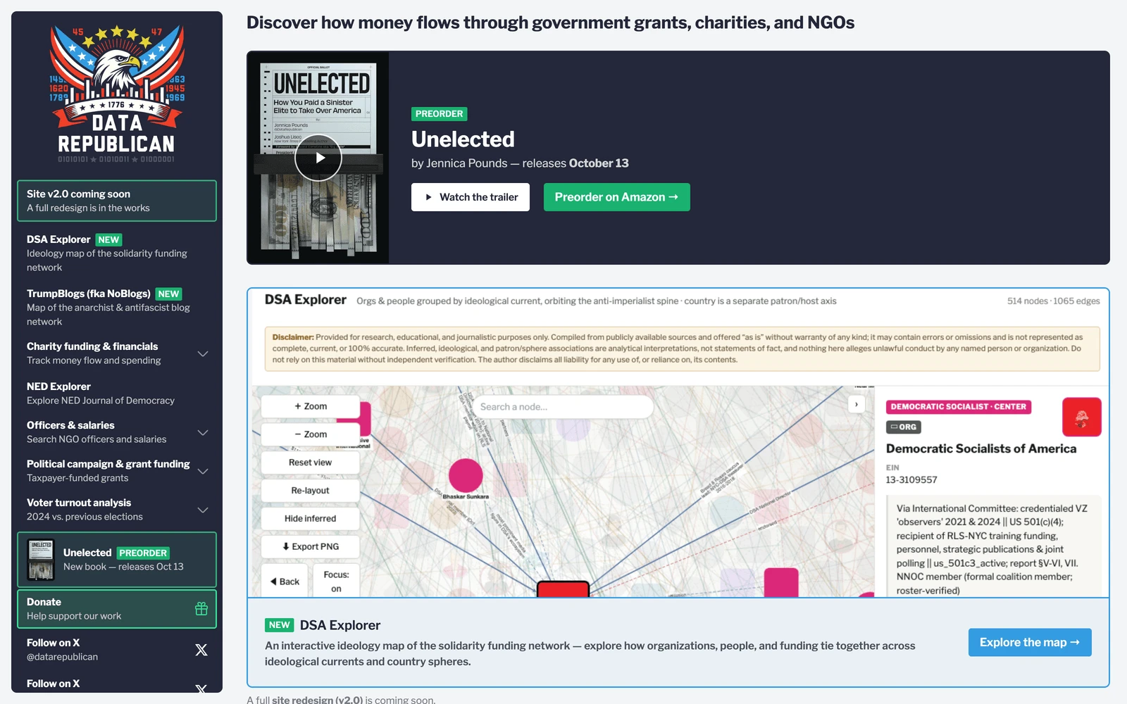 Top screenshot of DataRepublican.com