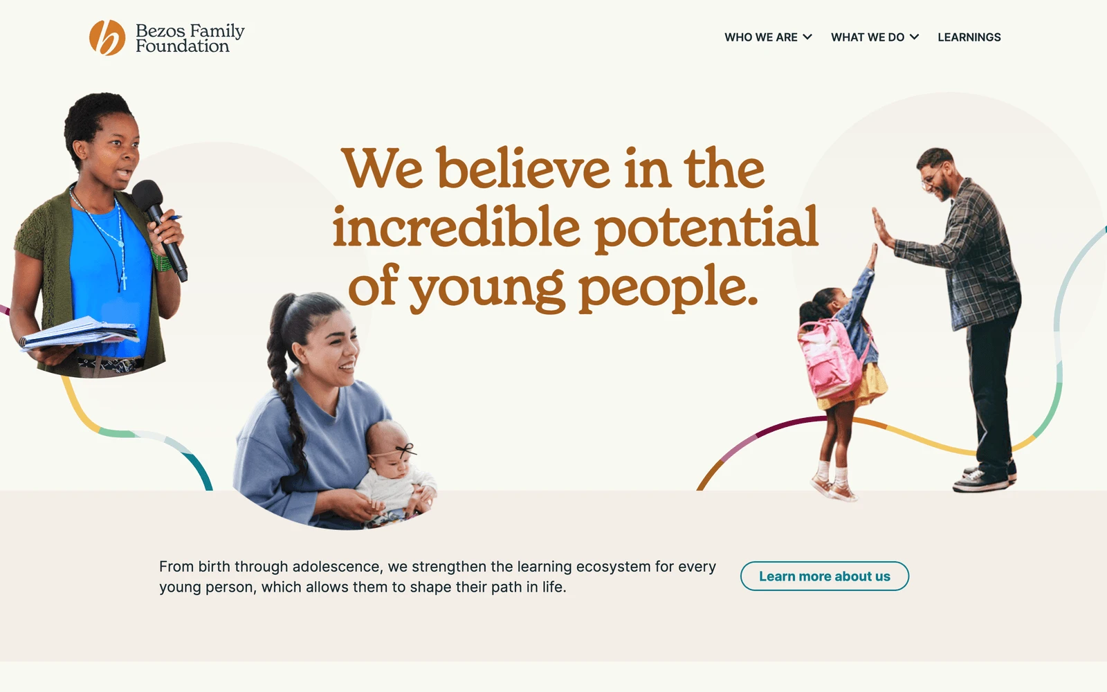 Top screenshot of BezosFamilyFoundation.org