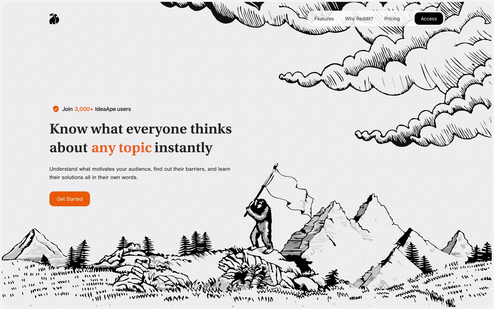 Top screenshot of IdeaApe.com