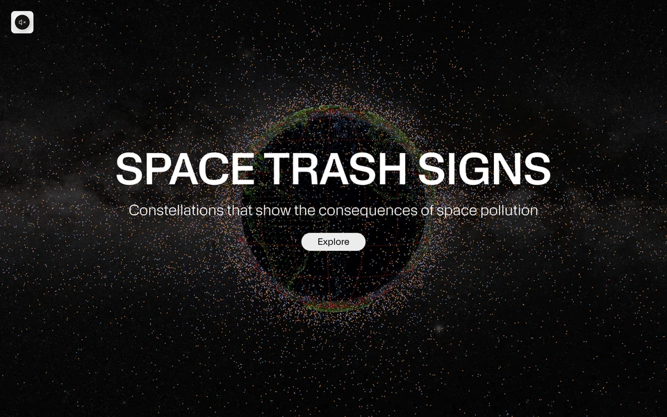 Screenshot of SpaceTrashSigns.org