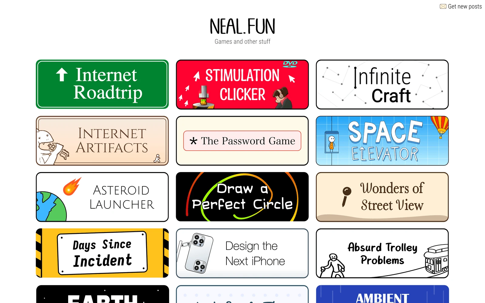 Top screenshot of Neal.Fun