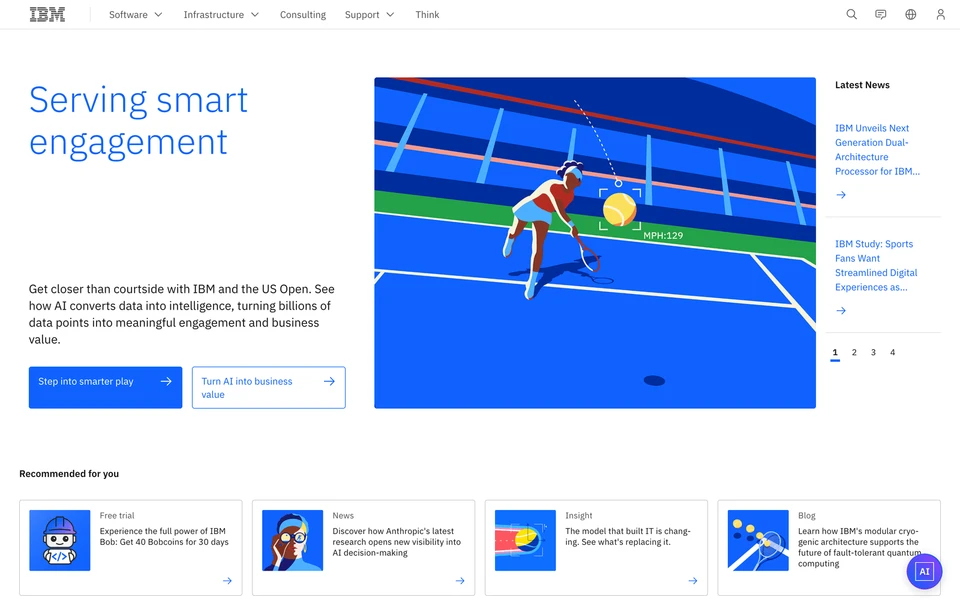 Screenshot of IBM.com
