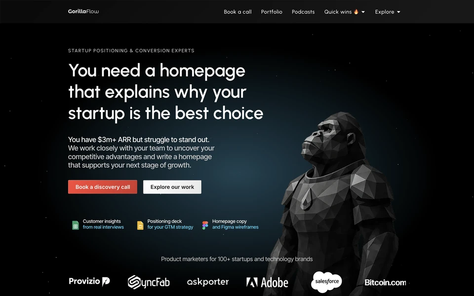 Screenshot of GorillaFlow.com