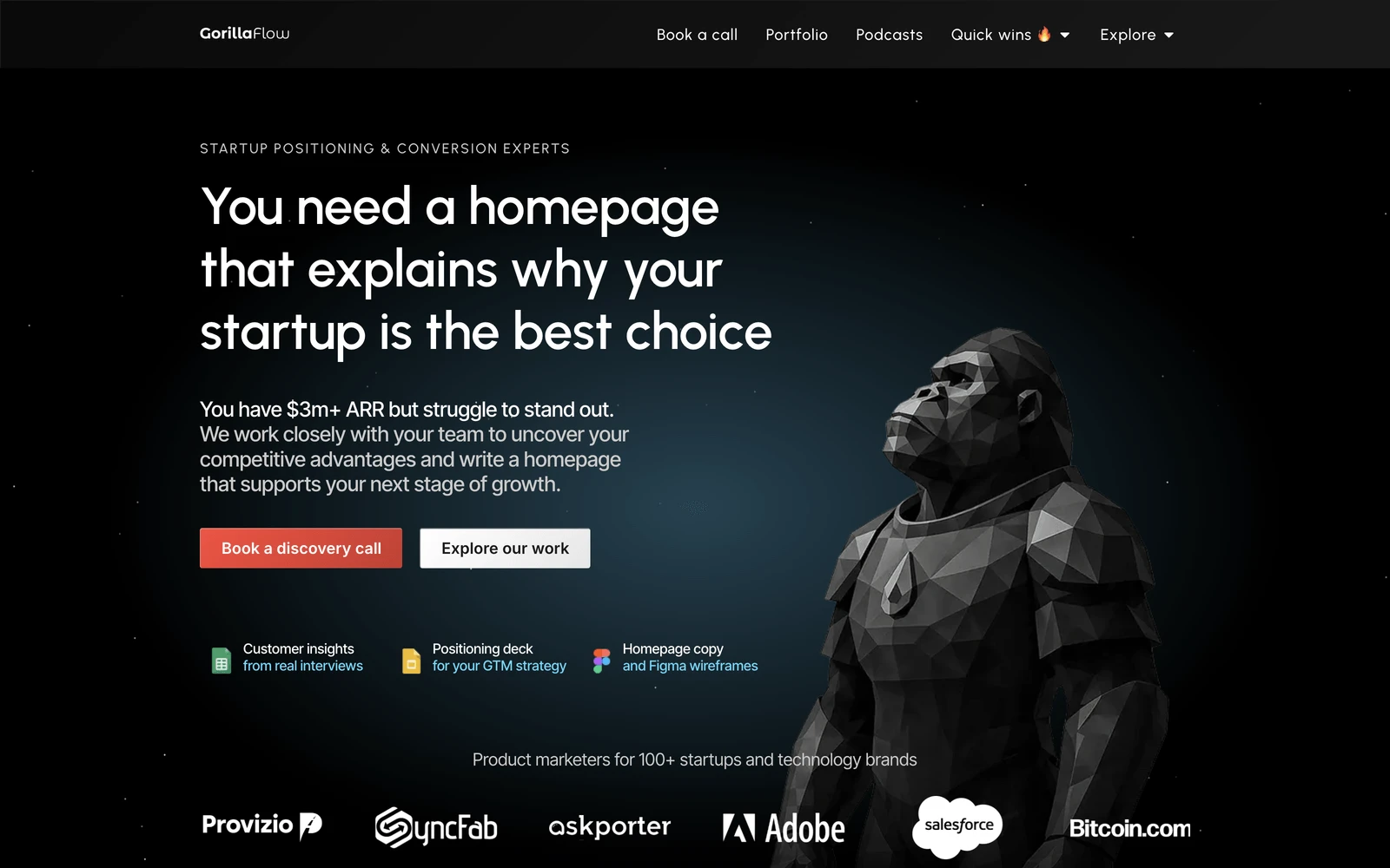Top screenshot of GorillaFlow.com