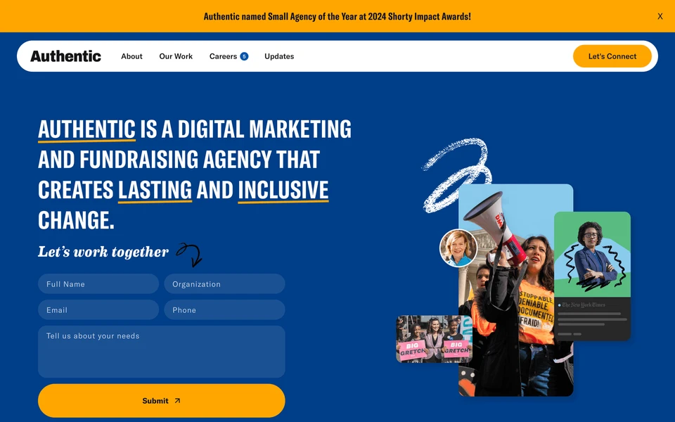 Screenshot of Authentic.org