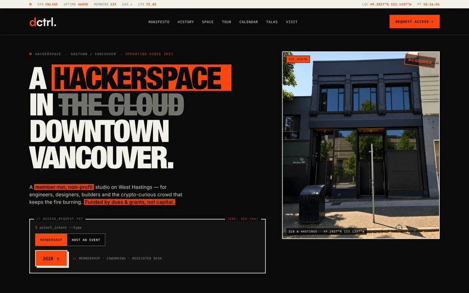 Screenshot of dctrl.wtf