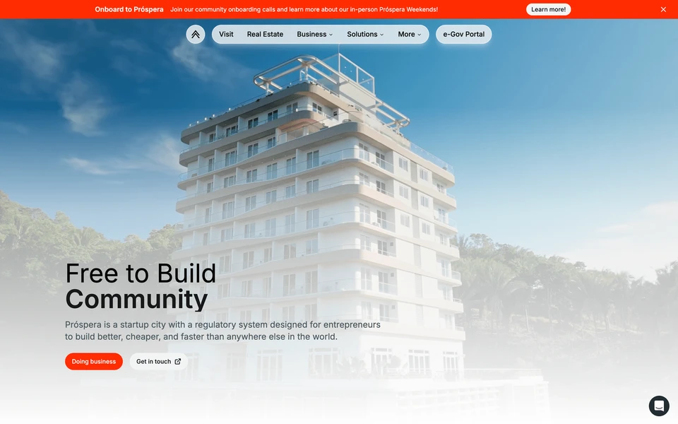 Screenshot of Prospera.co
