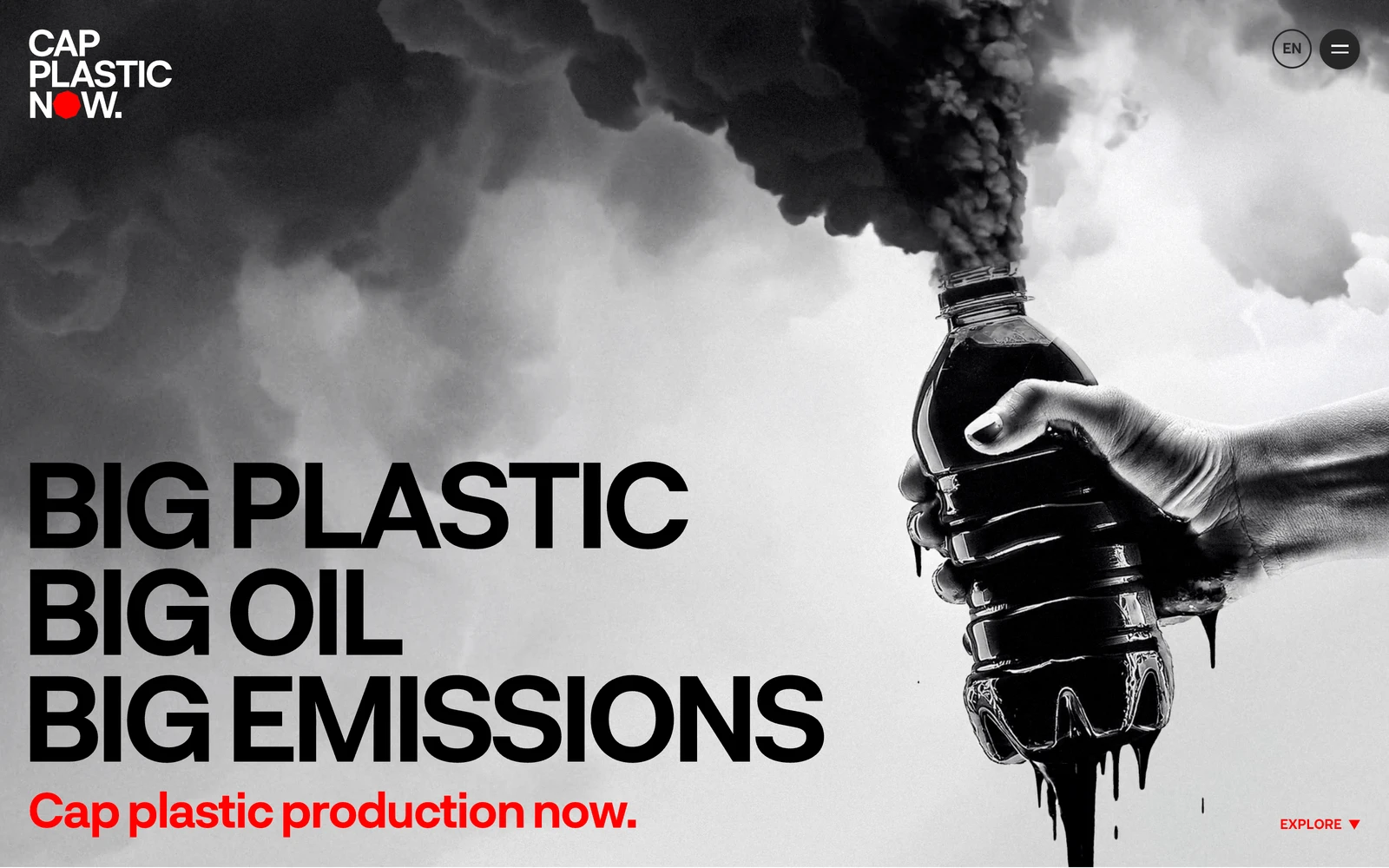 Top screenshot of CapPlasticProduction.org