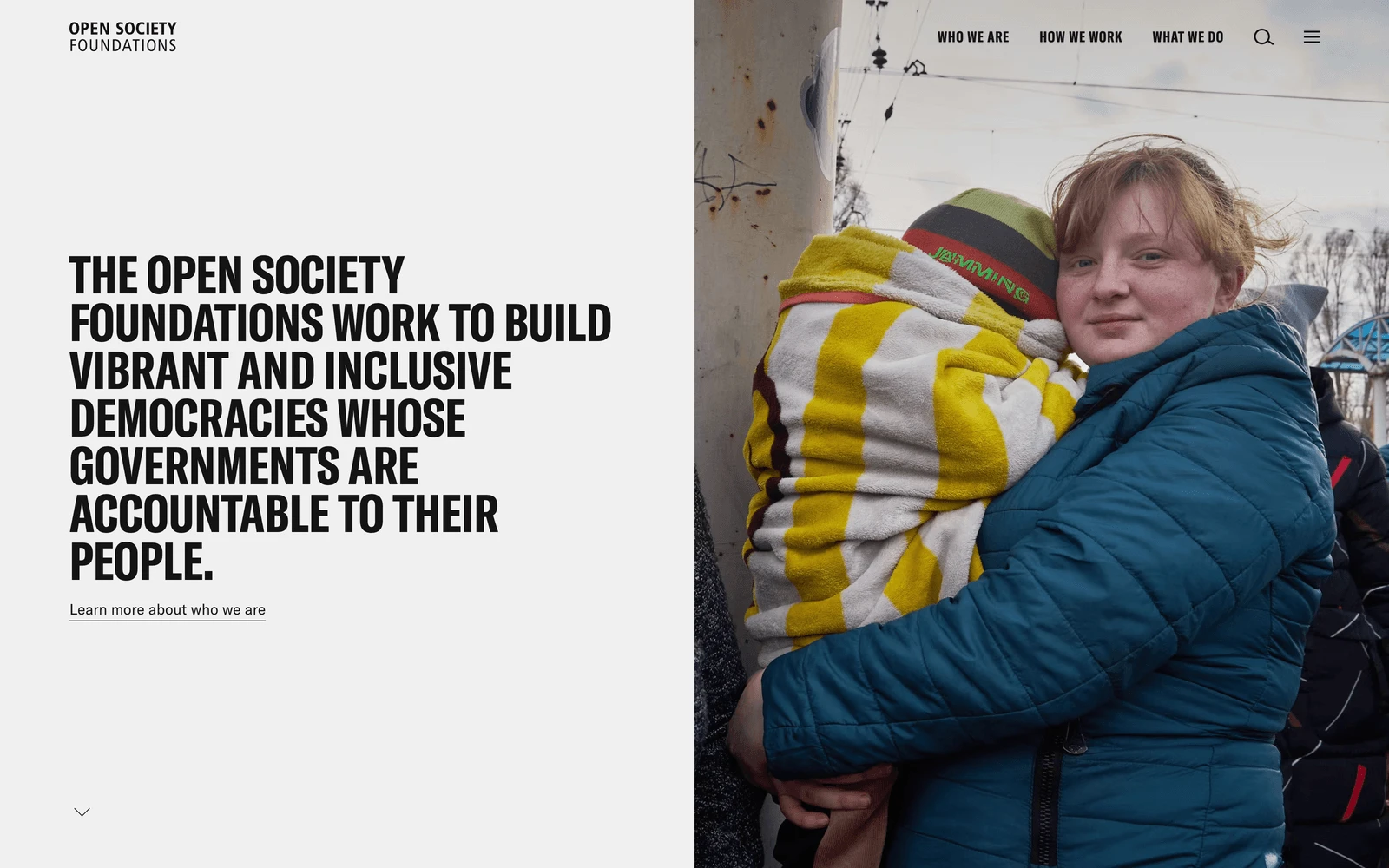 Top screenshot of OpenSocietyFoundations.org