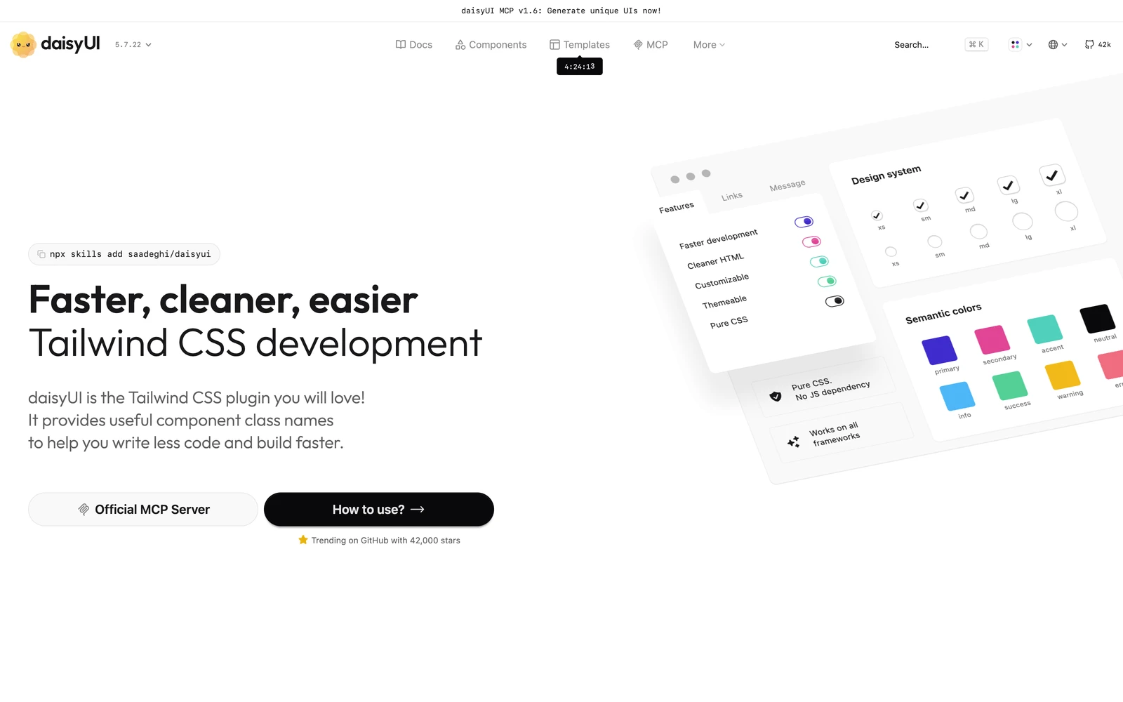 Top screenshot of daisyUI.com