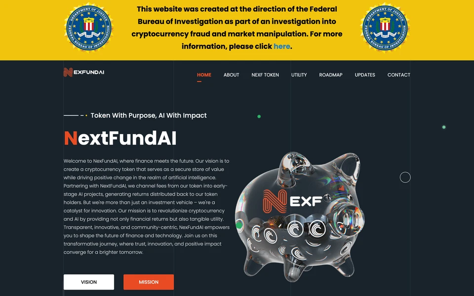 Screenshot of NexFundAI.com