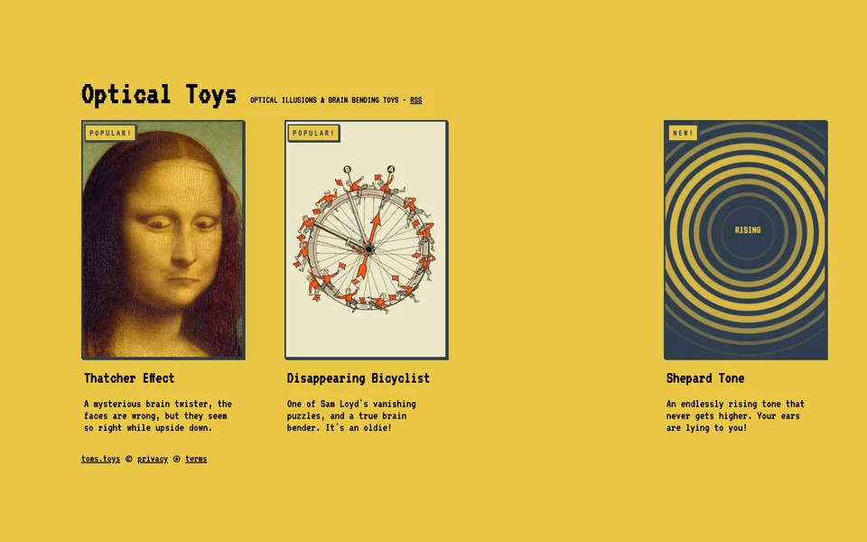 Screenshot of Optical.Toys