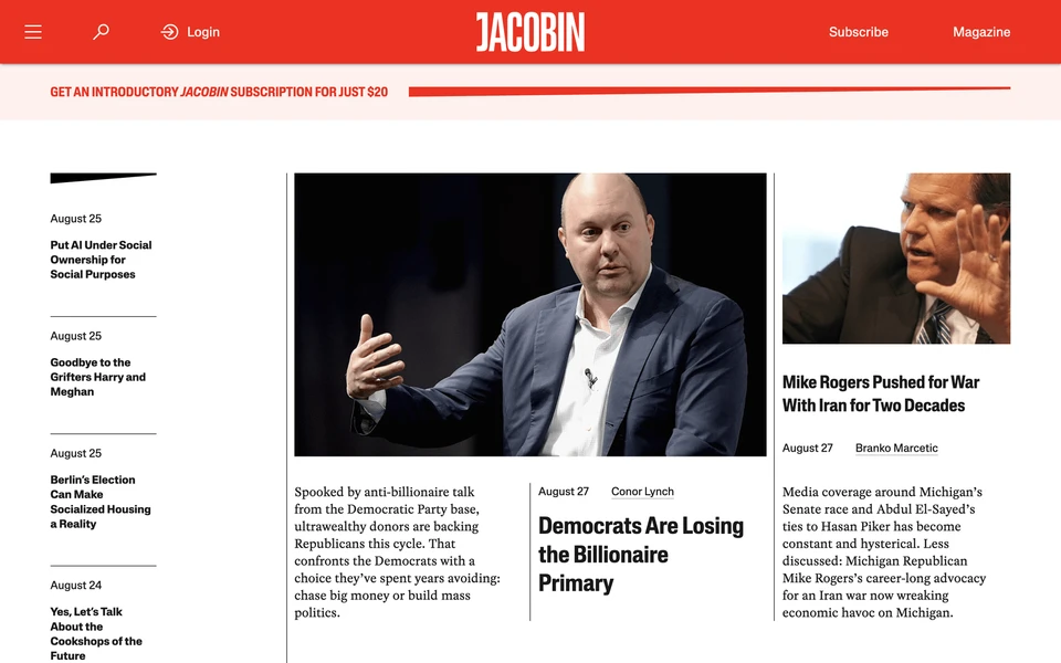 Screenshot of Jacobin.com