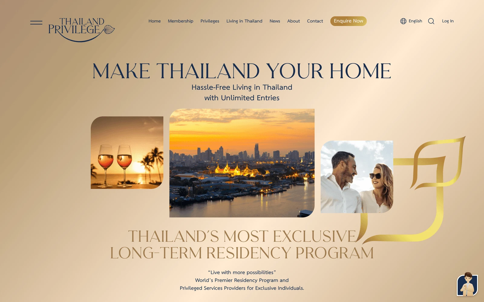 Top screenshot of ThailandPrivilege.co.th
