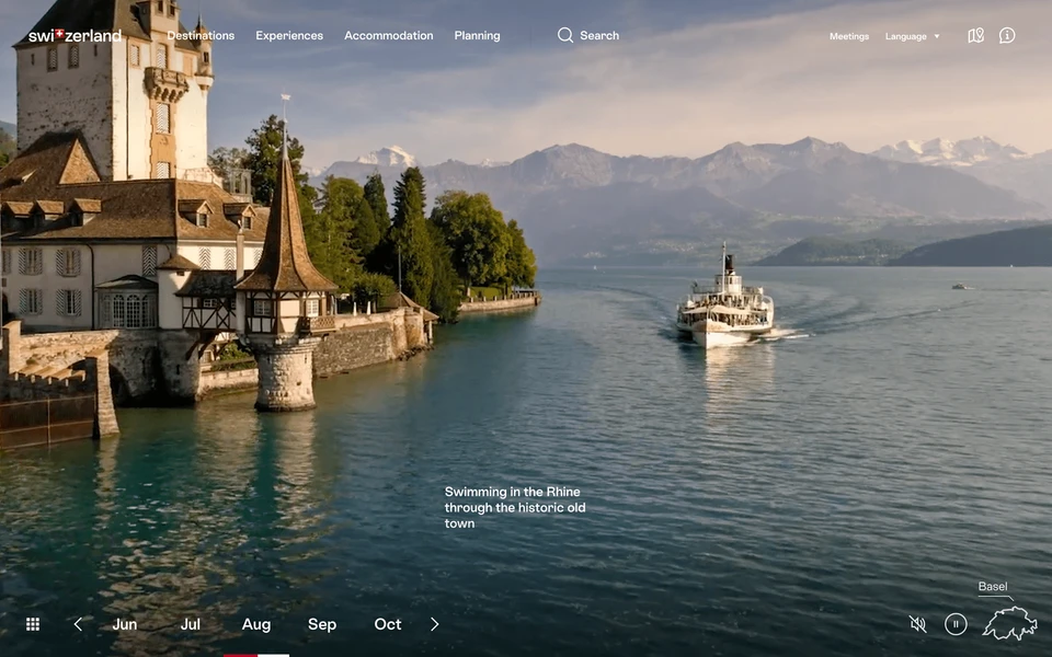 Screenshot of MySwitzerland.com