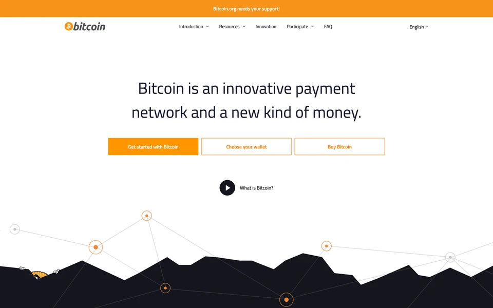Screenshot of Bitcoin.org