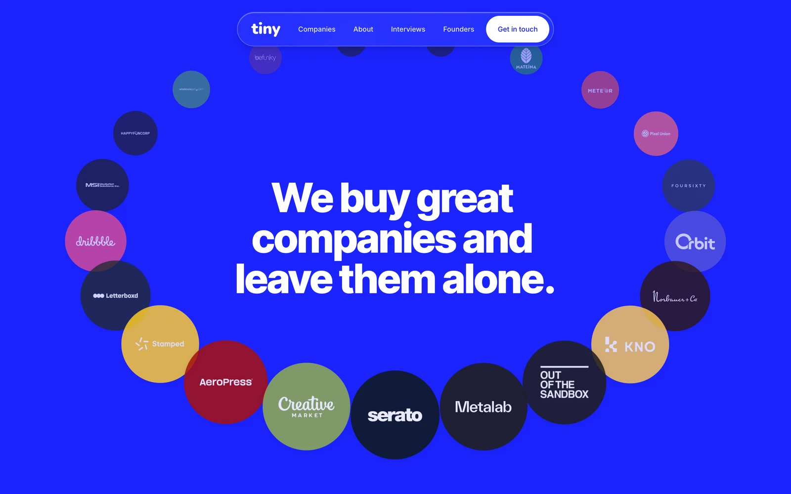 Top screenshot of Tiny.com