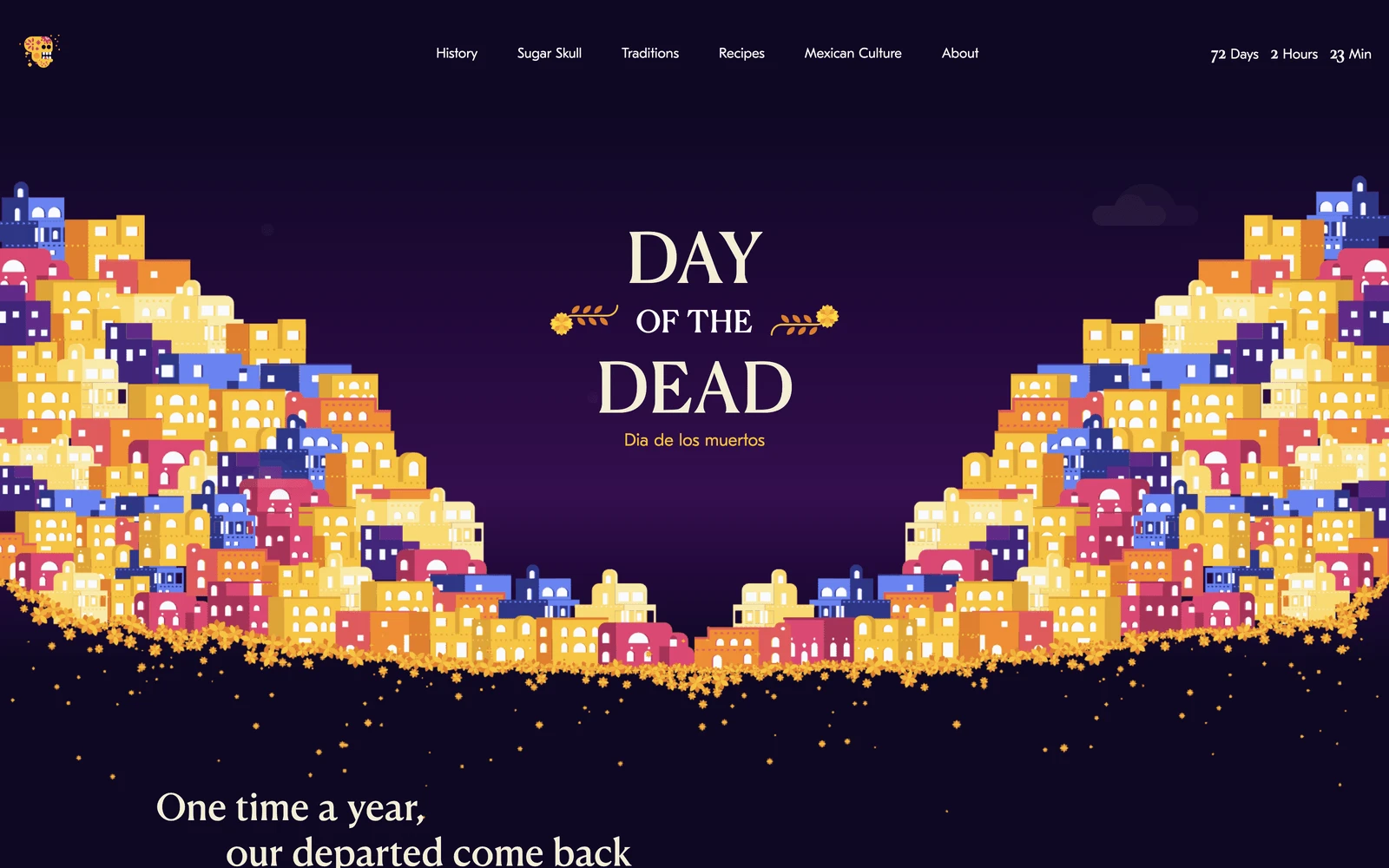 Top screenshot of DayOfTheDead.holiday