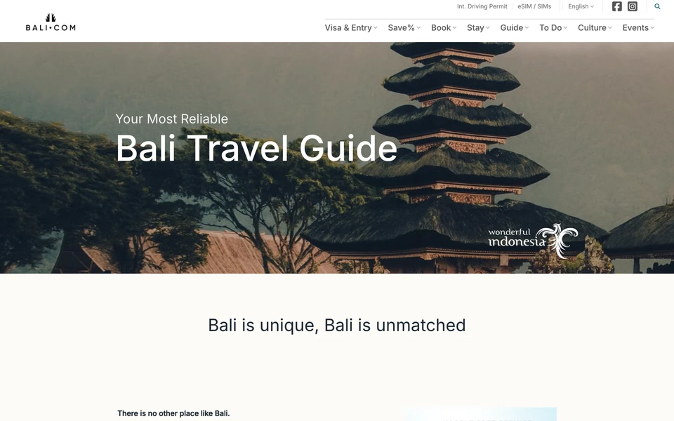 Screenshot of Bali.com