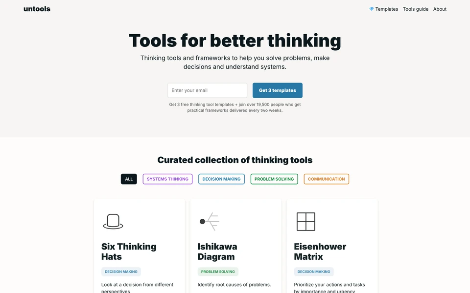Screenshot of Untools.co
