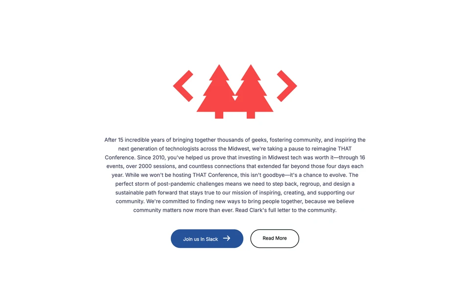 Screenshot of THATConference.com