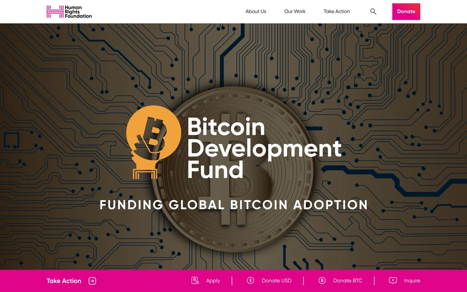 Screenshot of HRF.org