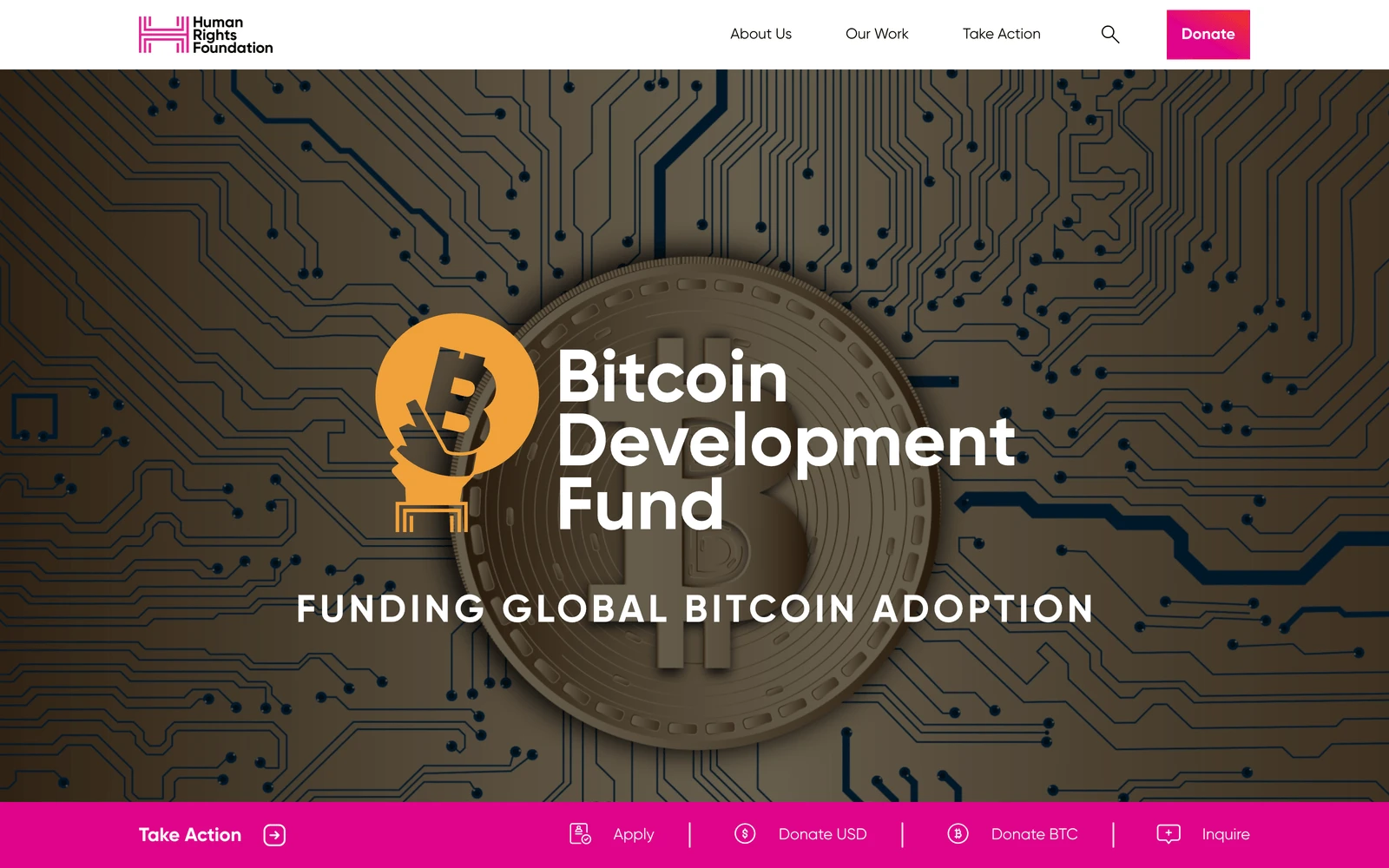 Top screenshot of HRF.org
