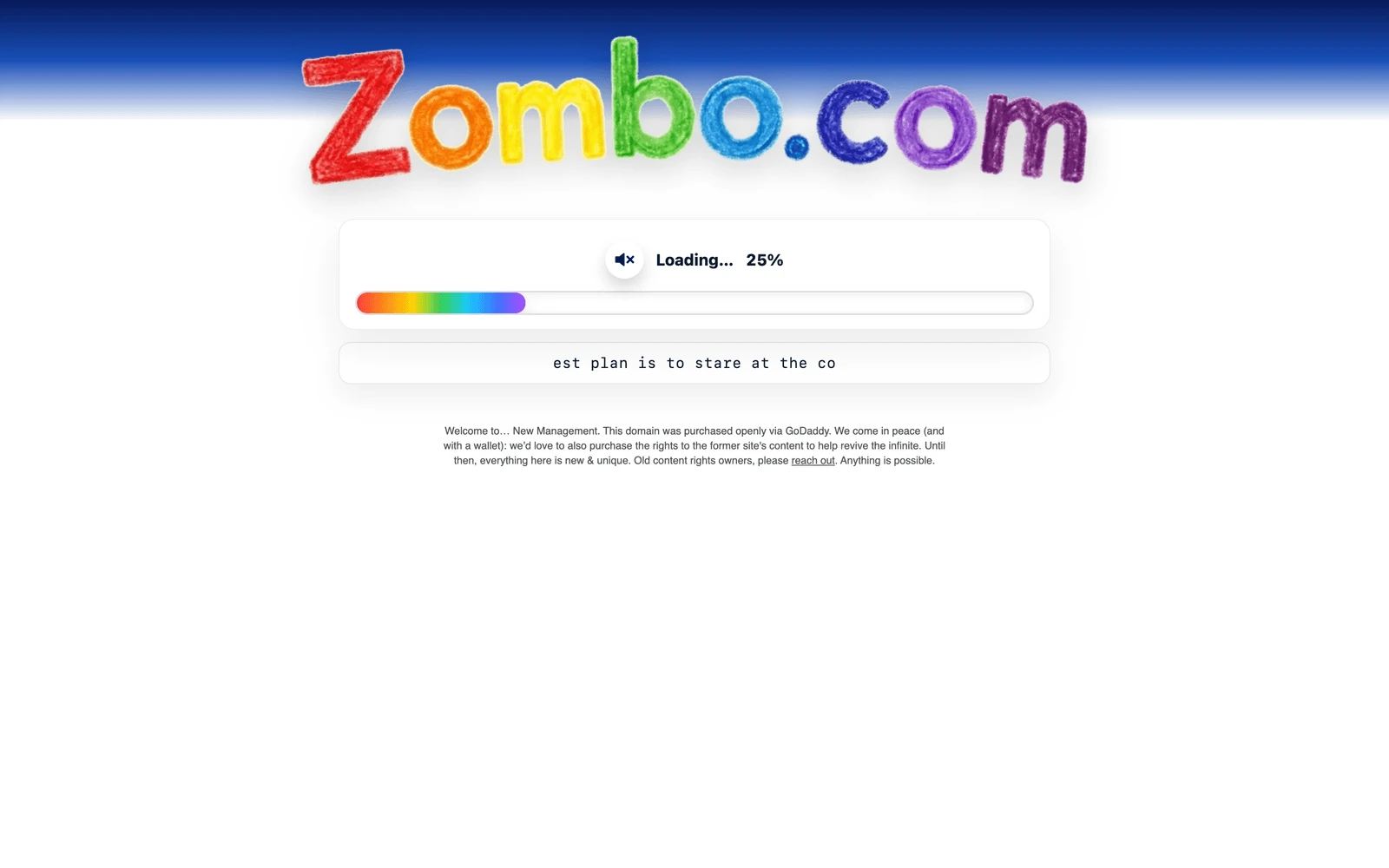 Top screenshot of Zombo.com