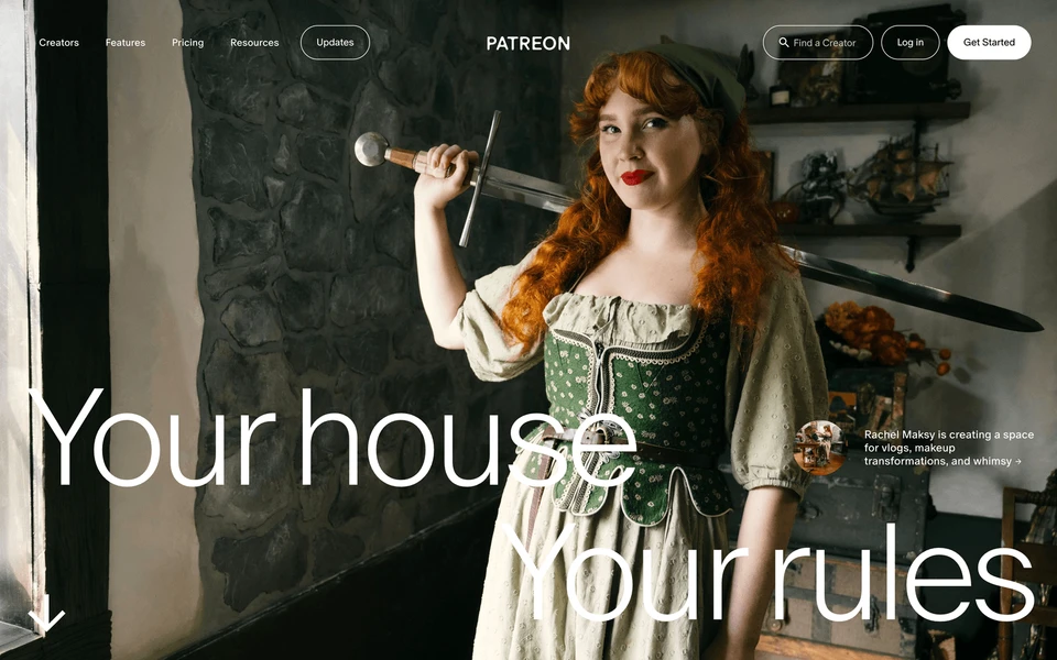 Screenshot of Patreon.com
