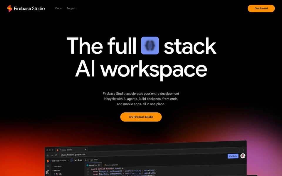 Screenshot of Firebase.Studio
