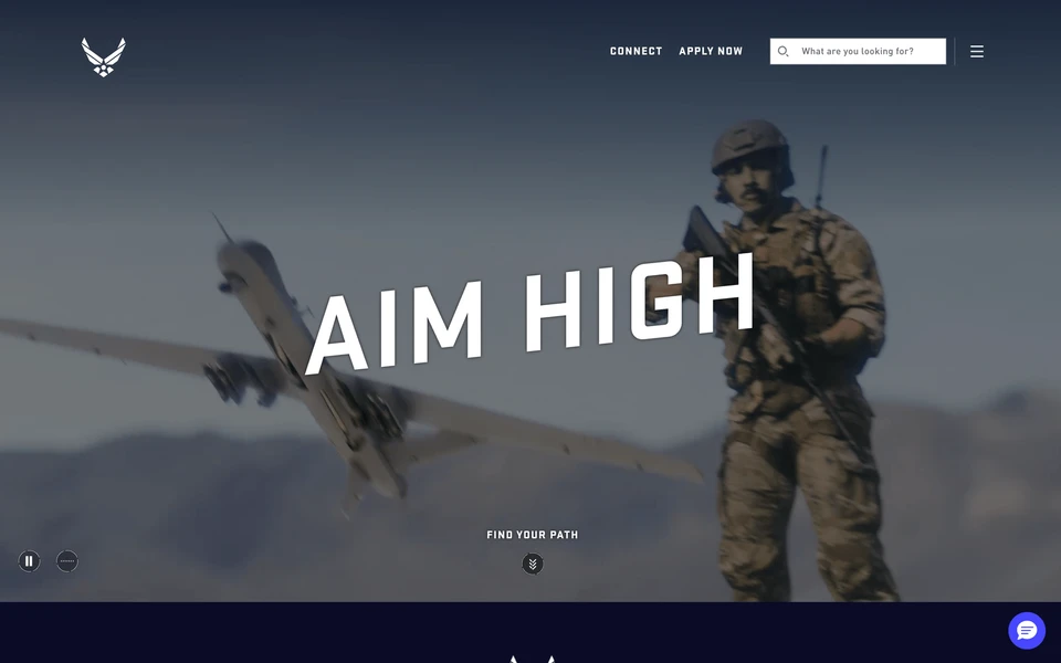 Screenshot of AirForce.com