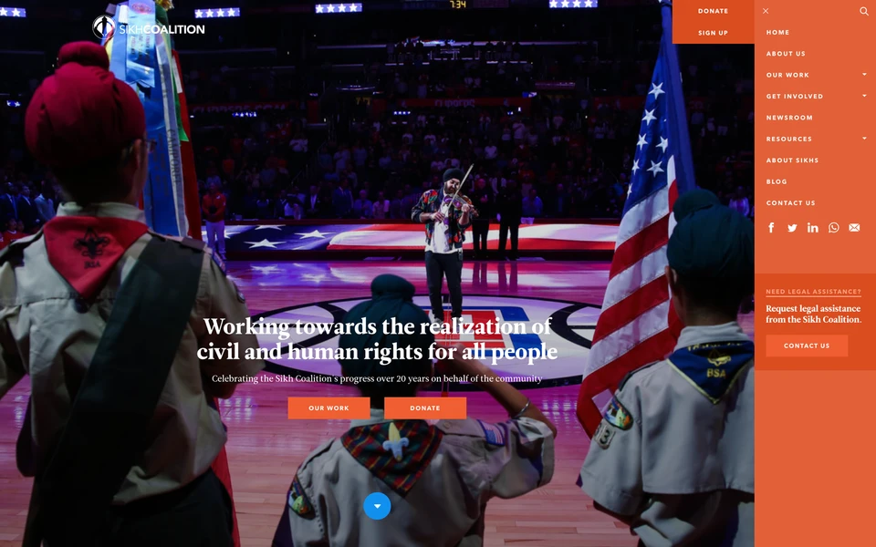 Screenshot of SikhCoalition.org