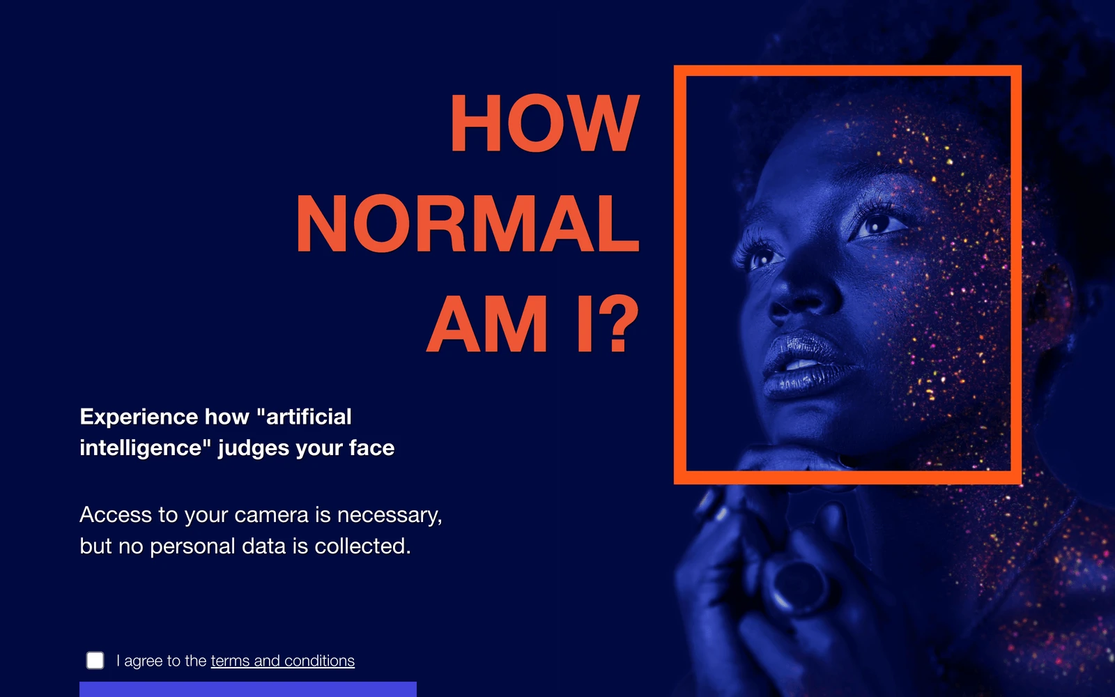 Top screenshot of HowNormalAmI.eu