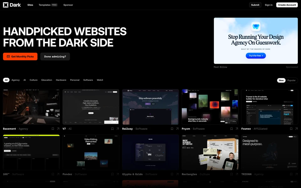 Screenshot of Dark.Design