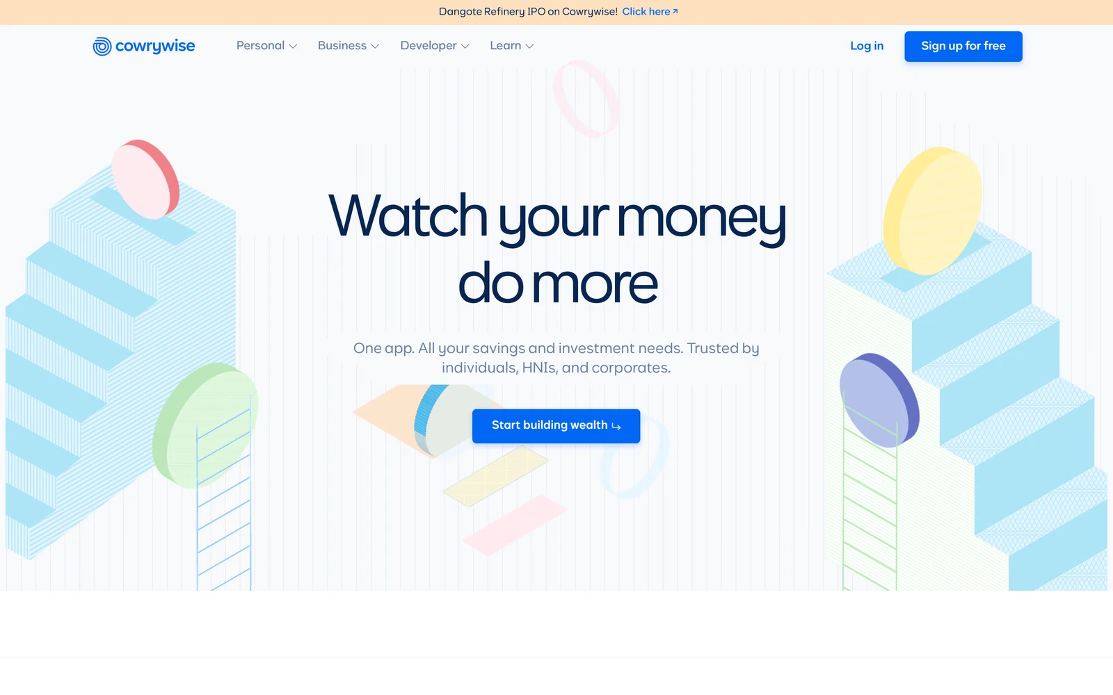 Top screenshot of Cowrywise.com