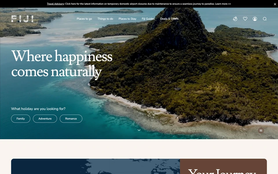 Screenshot of Fiji.travel