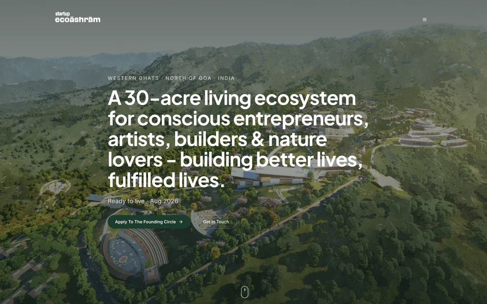 Screenshot of Build3.org StartupEcoAshram