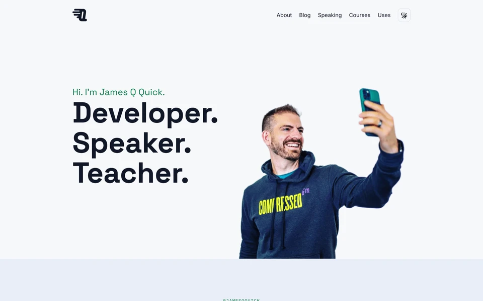 Screenshot of JamesQQuick.com