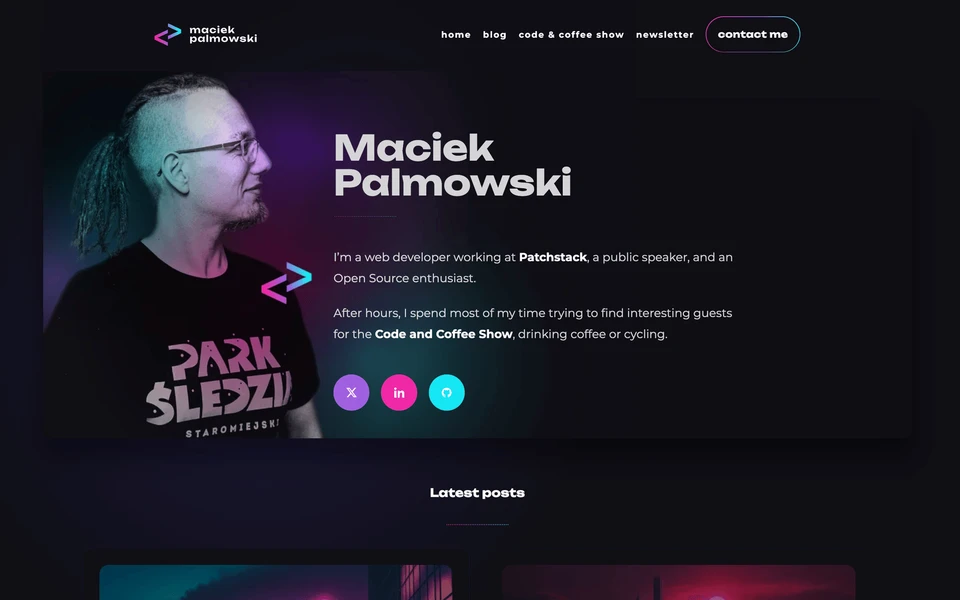 Screenshot of MaciekPalmowski.dev